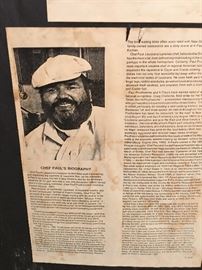 Also Paul placed his Biography on the back of this Print