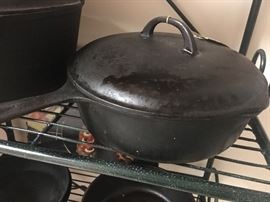 Vintage Cast Iron #8 Frying Skillet With Lid