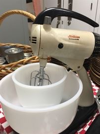 3 Vintage Mixers On Stands