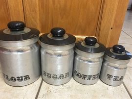 Vintage Aluminum Canister Set