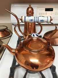 Vintage Copper Tea Kettle