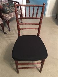 Closeup of Bamboo Wedding Reception Chairs