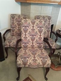 3 Pretty Queen Anne Style Accent/Dinning Chairs