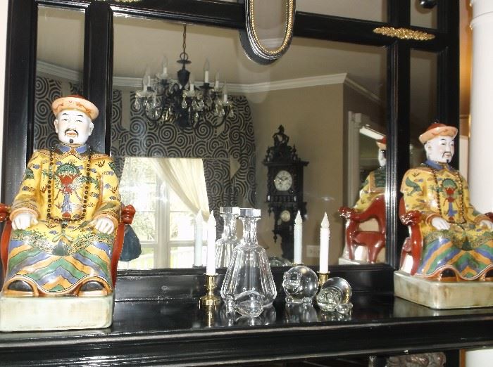 Pair of large Asian figurines