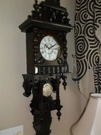 Very nice dark wood wall clock