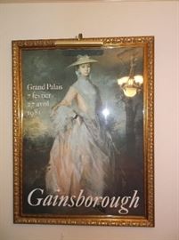 Huge framed Gainsborough  print in ornate frame
