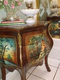 Small hand painted bombay chest