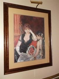 Framed print of lady and young girl