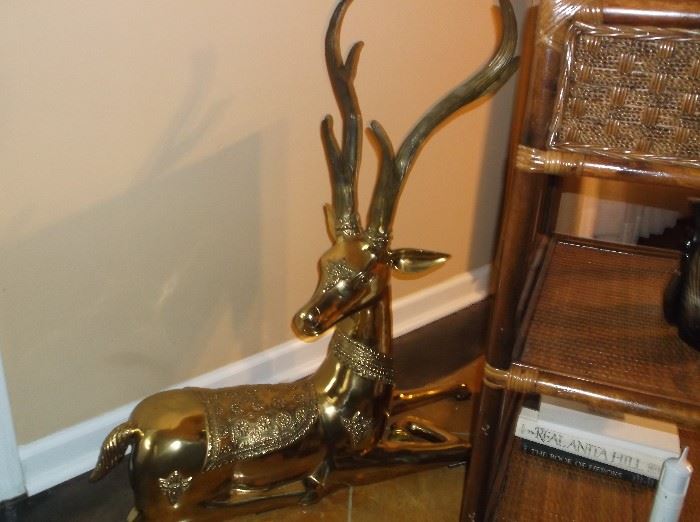 Large brass deer