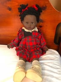 Vintage Zapf Creation African American Black Girl Doll 