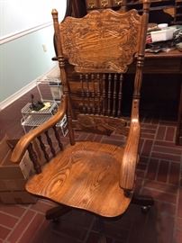 Oak desk chair