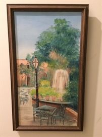 Isabel Lovel New Orleans fountain scene--there is a companion piece as well