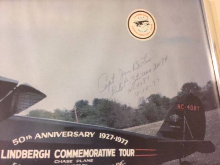 Lindbergh commemorative signature