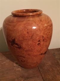 turned burl vase