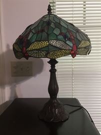 Tiffany-style dragonfly lamp