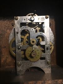 antique clock workings