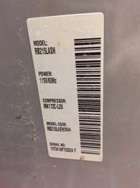 Samsung refrigerator exterior label