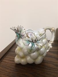 iridescent porcelain pitcher marked "Germany"