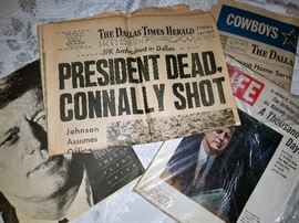 Newspaper Kennedy Assassination
