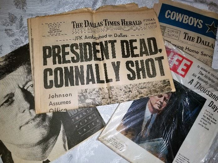 Newspaper Kennedy Assassination 