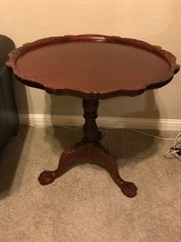 Tilt Top Scalloped Table