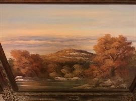 Fantastic Texas Hill Country Oil Painting by W.B. Franklin. William Buchannon (Dub) Franklin