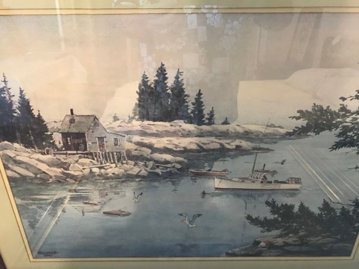 Watercolor by Maine artist Maurice Day