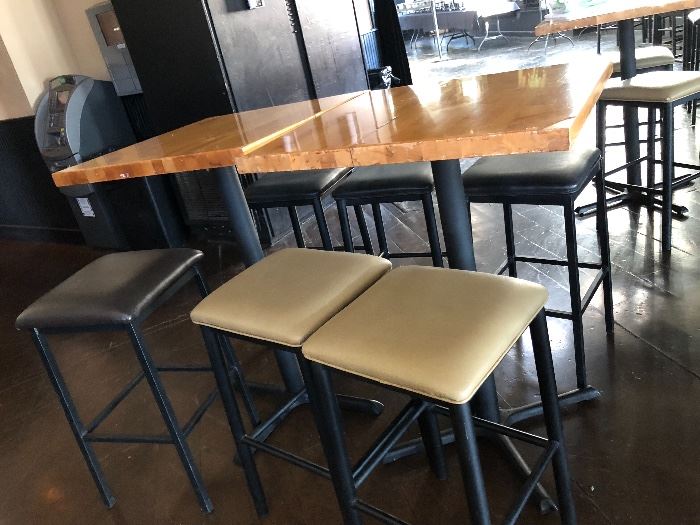 more tall tables and bar stools