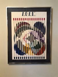AGAM Serigraph by Yaacov Agam, c1976 "An American Portrait"