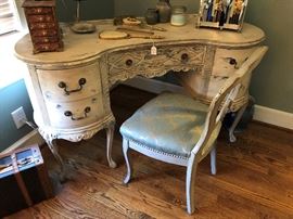French Vanity Desk and Chair
