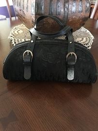 Christian Dior Embroidered Rose Handbag