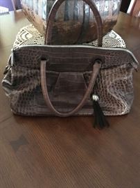 Furla Italian Leather Bag-Faux Alligator
