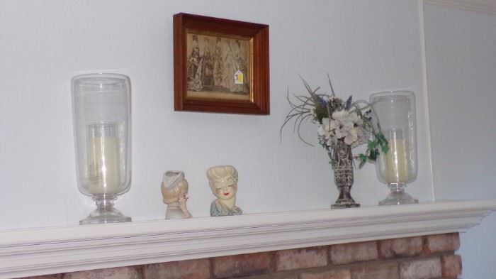 misc. decorator items, Head Vases, Picture - main floor