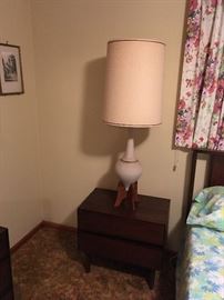 Lane nightstand and modern lamp