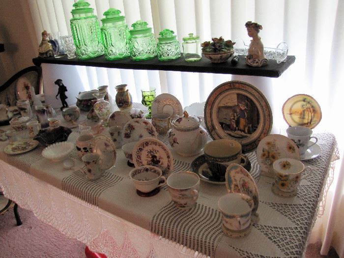 the China and Glassware table