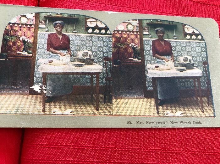 ANTIQUE STORY STEREOVIEW CARDS"MR & MRS NEWLYWED'S NEW FRENCH COOK"UNDERWOOD