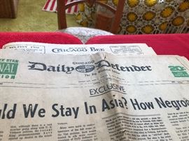 Chicago Daily Defender Headlines "should we stay in Asia? How Negro's feel"