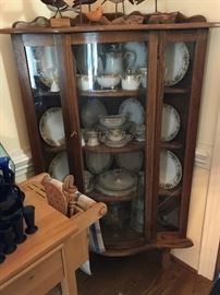 Antique Corner Glass Display $ 380.00