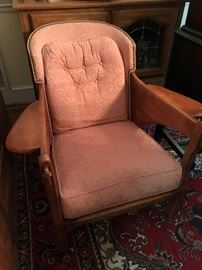 Vintage Wood / Upholstered Chair $ 80.00