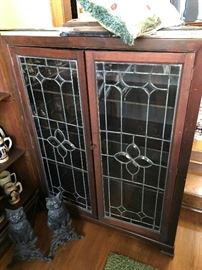 Leaded Glass Display Cabinet $ 295.00