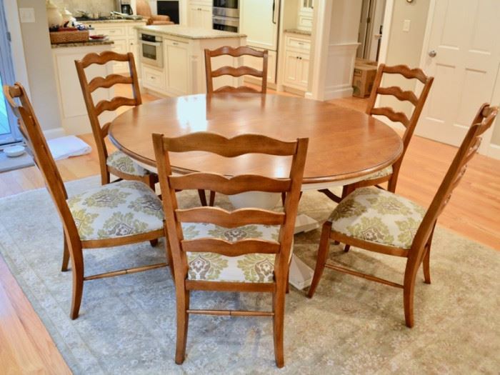 Ethan Allen pedestal table and 6 chairs