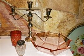 Fostoria art deco octagonal bowl - excellent condition