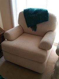 matching white contemporary chair - LIKE NEW - #2