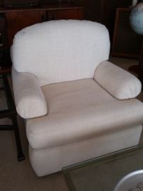 matching white contemporary chair - LIKE NEW