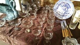 delicate fine crystal stemware from Germany, 1970's