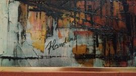 'Flanders' signature detail on painting