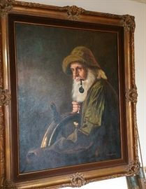 giclee 'Old Salt' fisherman painting