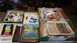 paper ephemera - 1960's -70's newspapers - scrap books of movie stars - signed movie photos - more