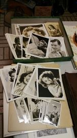 signed movie star photos Clarke Gable and many others, including that crazy woman, Joan Crawford.  (she looks nuts in these photos, i gotta say....)