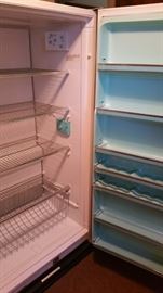 interior - note the lovely aqua door!